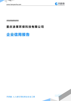 重庆涂莱环保科技企业信用报告深度解读 从涂莱环保看企业信用建设的重要性